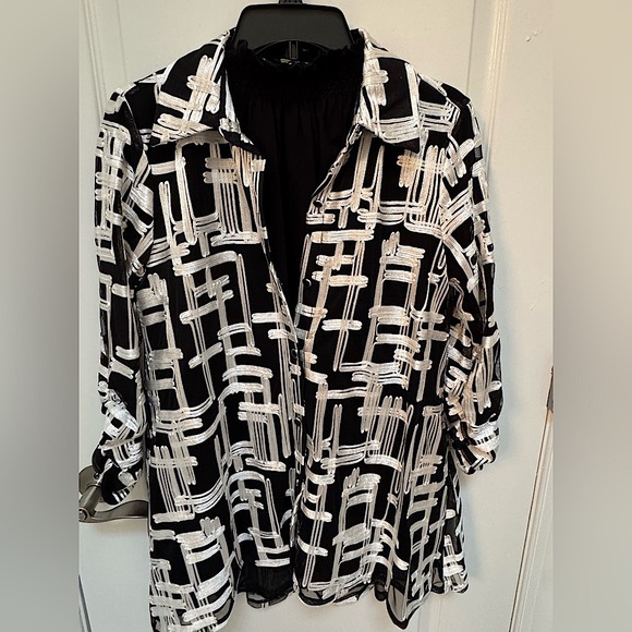 Chico’s Women’s Jacket, Black & White, Size 4 or XS, Multi-Seasonal, Lined, NWT - Picture 3 of 10